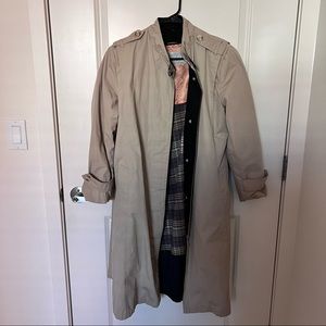 Camel colored military style trench coat